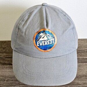 Everest Logo Grey Hat Cap Adjustable Distressed Crew Leader 2015 Cruved  Brim